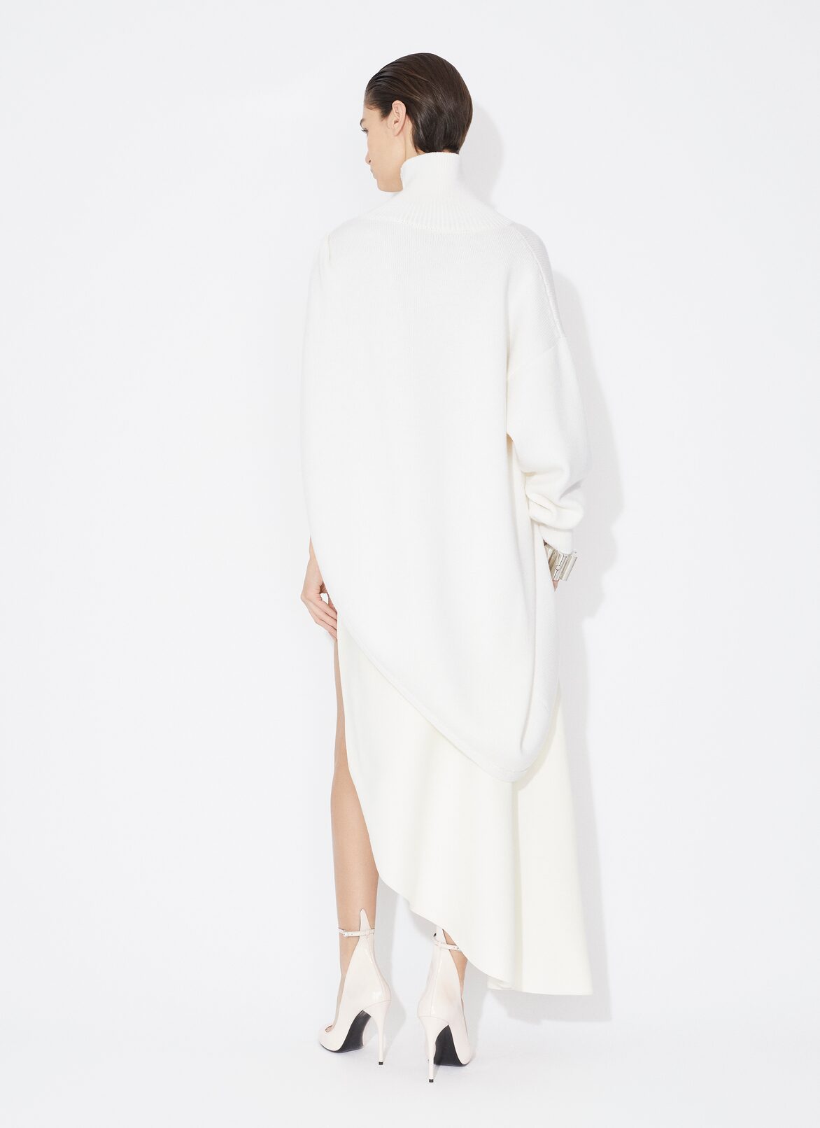 FLUID ASYMMETRIC SKIRT ALAÏA WHITE FLUID ASYMMETRIC SKIRT
